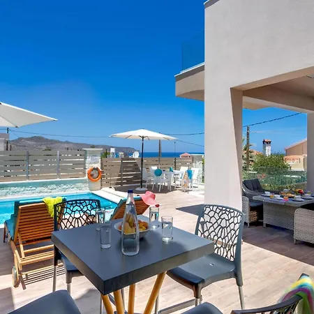 Villa Luxury Crete Marina Mare 3 Bedroom Private Pool Sauna Chania *