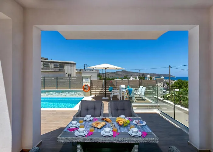 Luxury Crete Marina Mare 3 Bedroom Private Pool Villa Hanya